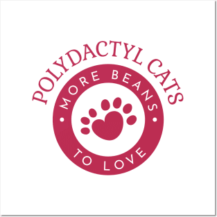 Polydactyl Cat Lover Pawprint Posters and Art